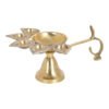 Brass Deepak | Panch Mukhi Puja Diya Lamp, Aarti | 5 Faces Deep Decorative Accessory (10.5 cm, 1)