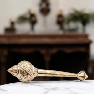 Alternative view of Pure Brass Hanuman ji ki Gada || Brass Hanuman Gada Idol for Puja || Brass Hanuman Ji Gada for Devotion, Strength & Worship (9 * 2.5 * 2.5 in)