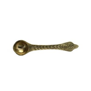 Brass Antique Panchpatra Set with Achamani | Indian Traditional Handcraft Panchpatra with Spoon for Pooja, Temple, Diwali (4cm) - Image 5
