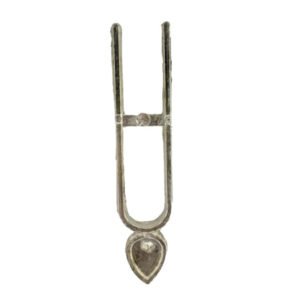 Alternative view of Natural Gopi Chandan Stick with Pure Steel Tulsi_Patta_U Shape Tilak Stamp| Vaishnav ISKCON Tikka Stamp Combo Set (Pack of 1)