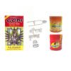 Pack of 4 Metal Tilak Stamp, Roli, Yellow Chandan (Keshar Chandan Tika) and Gopi Chandan Combo Set, Vaishnava Tilak Stamp Combo Set