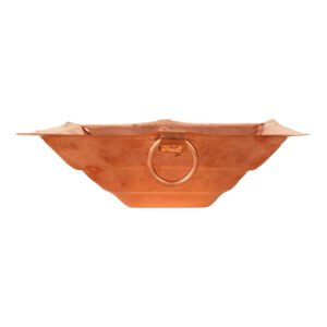 Alternative view of Pure Copper Hawan Kund with Handle On Both Side for Yagya, Hawan & Poojan Purpose || Traditional Hawan Kund || 100% Copper Hawan Kund for Vastu Shanti, Grah Pravesh & Weddings ((12 * 12 * 3.5 Cm))