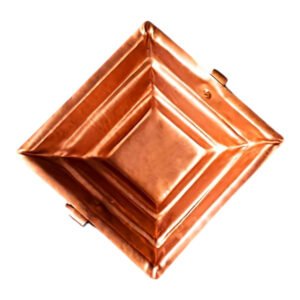 Pure Copper Hawan Kund with Handle On Both Side for Yagya, Hawan & Poojan Purpose || Traditional Hawan Kund || 100% Copper Hawan Kund for Vastu Shanti, Grah Pravesh & Weddings ((12 * 12 * 3.5 Cm)) - Image 4
