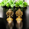 Brass Small Shankh Chakra Set || Idol & Figurine || Decorative Showpiece for Home, Office & Room (5 * 3 * 3 cm)