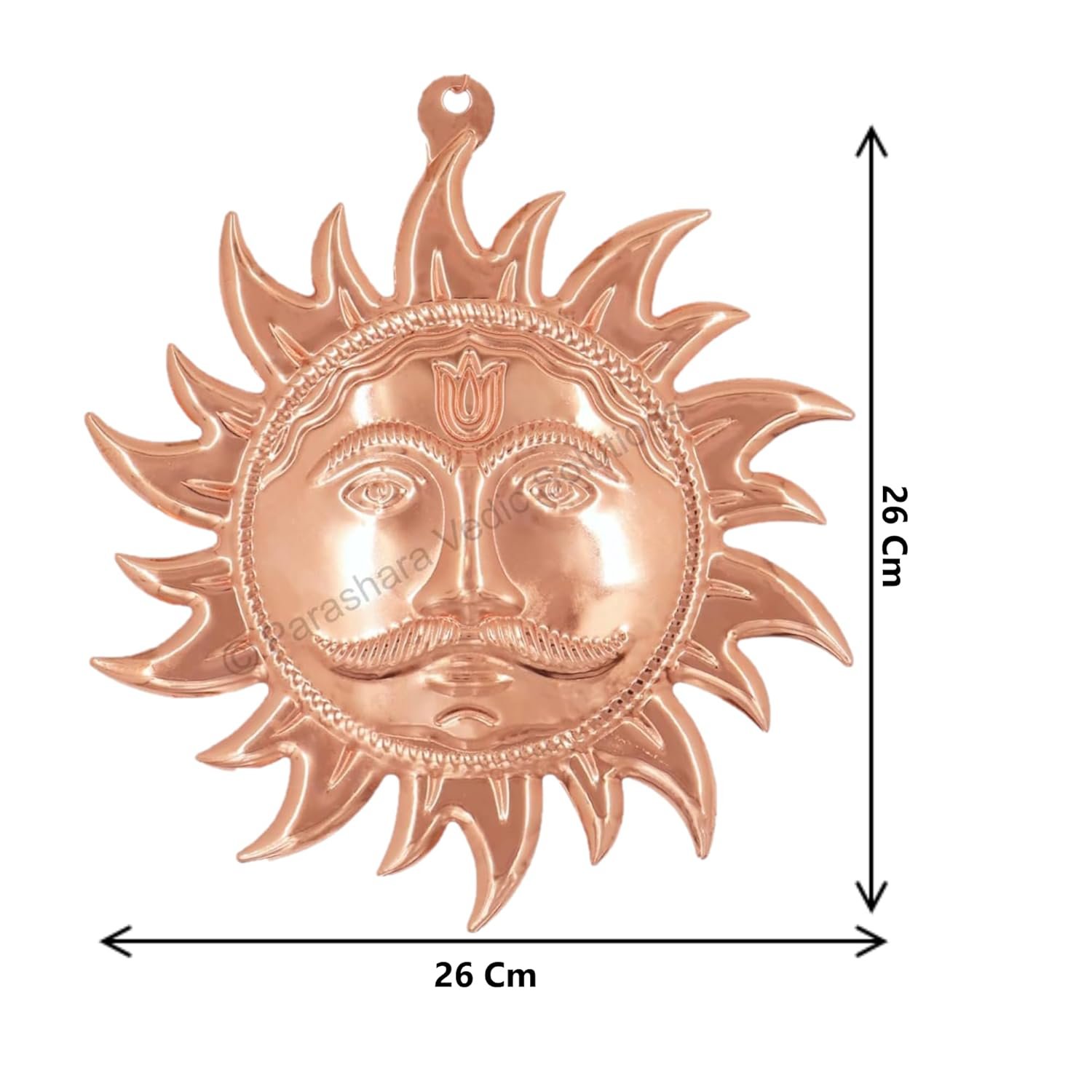 Metal Copper Home Vastu Sun Face God Wall Hanging || Shri Surya Narayan Copper Made Idol Decorative Items for Home Living Room Bedroom || Feng Shui Vastu for Good Luck Money (10 * 10) - Image 5