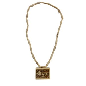 Original Vrindavan Tulsi kanthi Mala with Shri Ram Bhaktmal Small Locket | Handmade Natural Tulsi Kanthi Manufacturing in Vrindavan