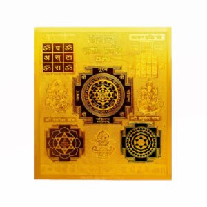 Dhanda Laxmi Prapti Yantra for Business Growth in Brass (3x3 Inch)