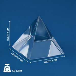 Alternative view of Vastu Feng Shui Clear Crystal Triangle Pyramid for Removing Negative Energy, Vastu Correction & Meditation, Puja, Positive Energy, Money Collection, Good Luck, Prosperity and Home Décor (4 cm)