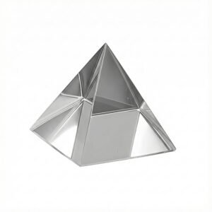Vastu Feng Shui Clear Crystal Triangle Pyramid for Removing Negative Energy, Vastu Correction & Meditation, Puja, Positive Energy, Money Collection, Good Luck, Prosperity and Home Décor (4 cm) - Image 3
