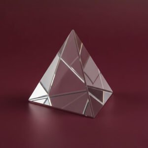 Vastu Feng Shui Clear Crystal Triangle Pyramid for Removing Negative Energy, Vastu Correction & Meditation, Puja, Positive Energy, Money Collection, Good Luck, Prosperity and Home Décor (4 cm) - Image 4