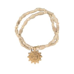 Original Tulsi Mala with Sita_Ram Antique Sun Shape Small Locket || Handmade Natural Tulsi Kanthi Manufacturing in Vrindavan