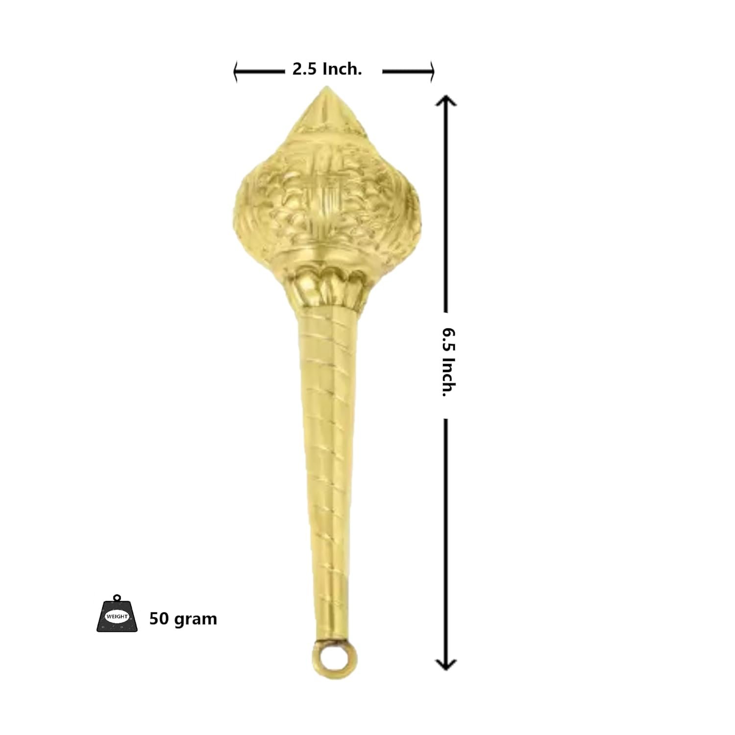 Brass Gada/Bajrangbali Gada/Hanuman ji Gada to Protect Form Negative Energies || for Home and Pooja Decoration (6.5 * 2.5 * 2.5 Inches) - Image 4