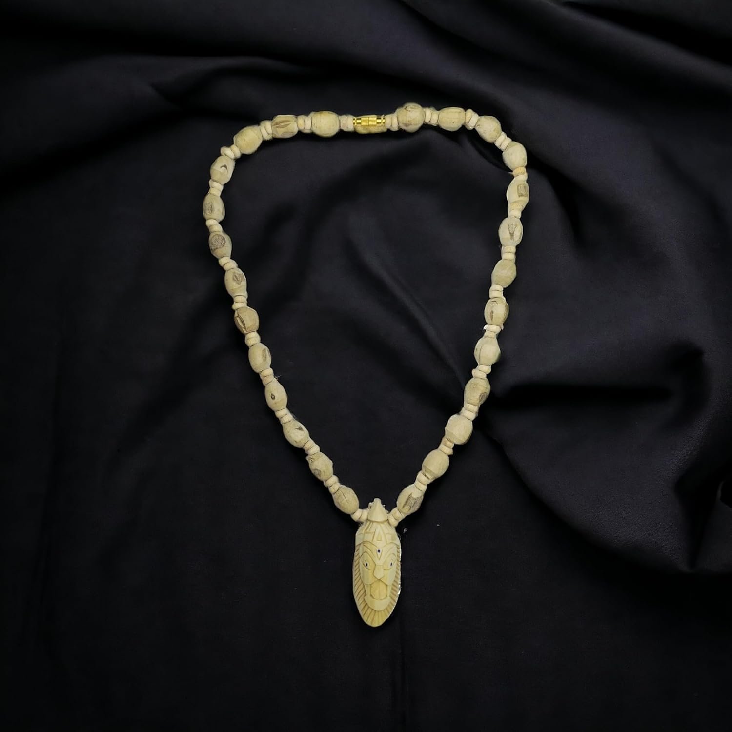 Original Tulsi Mala with Shri Goddess Narasimha Hademade Face Locket || Handmade Natural Kanthi Manufacturing in Vrindavan - Image 2