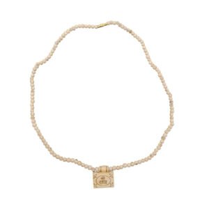 Original Tulsi Round Beads Mala with Sri Radha Bhaktmal Small Size Locket || Handmade Natural Kanthi Manufacturing in Vrindavan