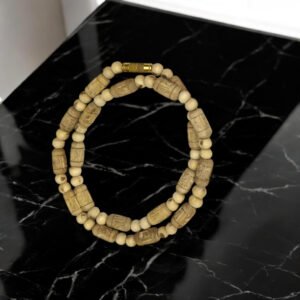 Alternative view of Original Tulsi Radha Nam Beads Fancy Desing 1 Round Mala ||Handmade Natural Kanthi Manufacturing in Vrindavan