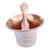 Copper Indian Traditional Handcraft Panchpatra with Spoon || Panchpatra Set with Achamani for Pooja, Temple, Diwali (5.5cm)