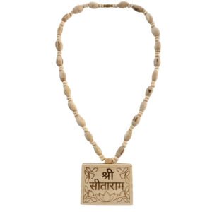 Original Vrindavan Tulsi kanthi Mala with Shri Sitaram Bhaktmal Small Locket | Handmade Natural Tulsi Kanthi Manufacturing in Vrindavan