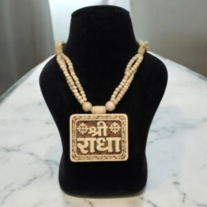 Alternative view of Original Tulsi Kanthi 3 in 1 with Radha Nam Beads & Tulsi Sri_Radha Name Sewa Big Locket || Handmade Netural Manufacturing in Vrindavan