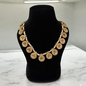 Alternative view of Original Tulsi Sri_Radha_Krishna Name Mahamantra 16 Round Shape Locket Mala || Handmade Natural Kanthi Manufacturing in Vrindavan