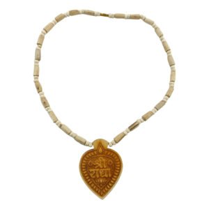 Original Tulsi kanthi Mala with Shri Radha Name BIg Antique Locket | Handmade Natural Tulsi Kanthi Manufacturing in Vrindavan