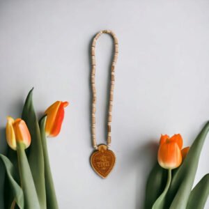 Original Tulsi kanthi Mala with Shri Radha Name BIg Antique Locket | Handmade Natural Tulsi Kanthi Manufacturing in Vrindavan - Image 3
