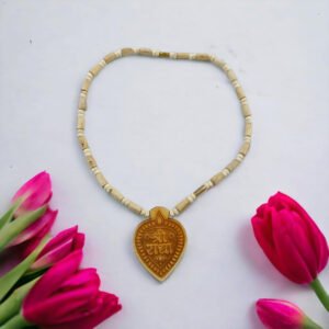 Original Tulsi kanthi Mala with Shri Radha Name BIg Antique Locket | Handmade Natural Tulsi Kanthi Manufacturing in Vrindavan - Image 4