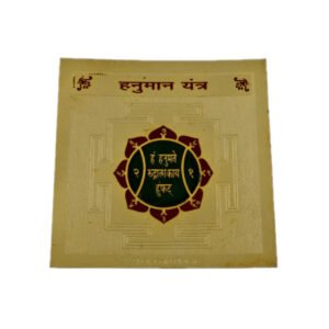 BHAKTI SHRINGAR Panchmukhi Hanuman Yantra Vastu Remedies, South Facing Main Door Home Office Entrance (3 x 3 Inch, Brass)